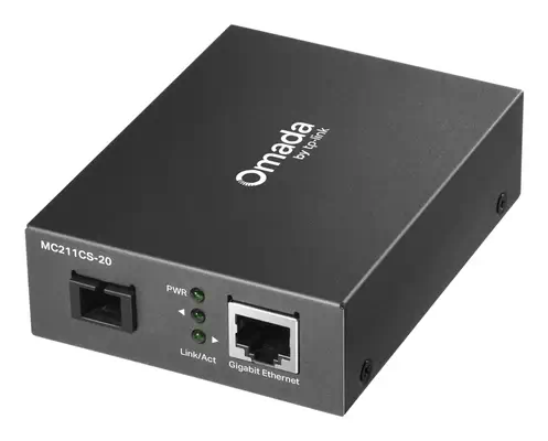 TP-Link Omada MC211CS-20 convertisseur de support réseau 1000 Mbit/s 1310 nm Monomode Noir - Carte Réseau - visuel 1
