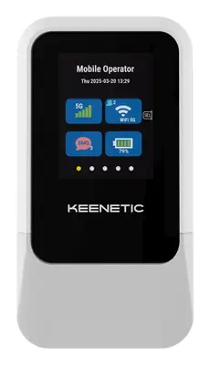 Keenetic Roamer 5G (KN-5210) Point d'accès mobile 5G avec Wi-Fi 6 - Carte Réseau - visuel 10
