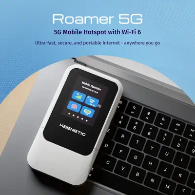 Keenetic Roamer 5G (KN-5210) Point d'accès mobile 5G avec Wi-Fi 6 - Carte Réseau - visuel 2