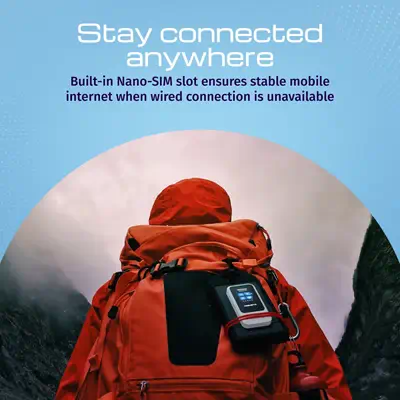 Keenetic Roamer 5G (KN-5210) Point d'accès mobile 5G avec Wi-Fi 6 - Carte Réseau - visuel 9