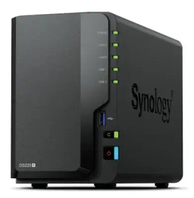 Synology DiskStation DS225+ 2 Bay NAS Bureau Intel® Celeron® J4125 2 Go DDR4 Synology DSM Noir - Serveur NAS - visuel 1