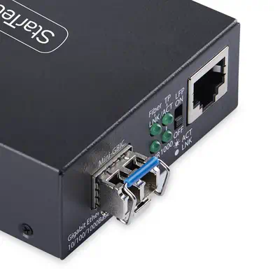 StarTech.com MCM1110SMLC20 convertisseur de support réseau 2000 Mbit/s 1310 nm Monomode Noir - Accessoire Réseau - visuel 4