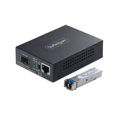 StarTech.com MCM1110SMLC40 convertisseur de support réseau 2000 Mbit/s 1310 nm Monomode Noir - Accessoire Réseau - visuel 1