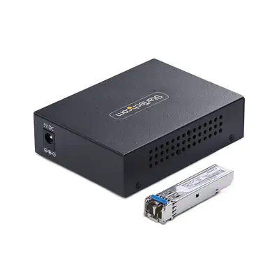 StarTech.com MCM1110SMLC40 convertisseur de support réseau 2000 Mbit/s 1310 nm Monomode Noir - Accessoire Réseau - visuel 2