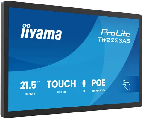 iiyama TW2223AS-B3P Écran d'affichage dynamique Écran plat interactif 54,6 cm (21.5") Wifi 450 cd/m² - Unité Centrale - visuel 2