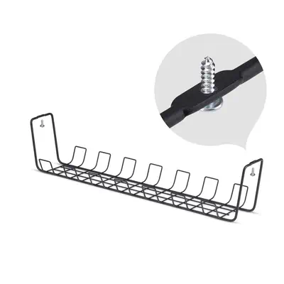 Bac de Rangement de Câbles sous Bureau, Longueur 61,5cm, Organiseur de Câbles Métallique de Type Pan - StarTech - Switchs et Hubs - visuel 3