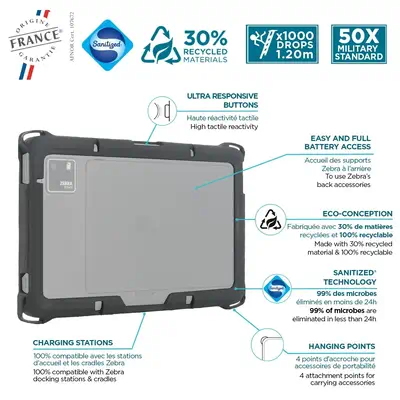 Mobilis 065035 étui pour tablette 25,4 cm (10") Anti-chocs Noir - Accessoires Tablette - visuel 3