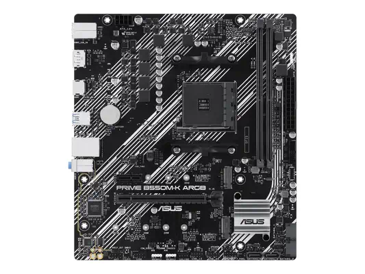 ASUS PRIME B550M-K ARGB AM4 2DDR4 microATX 4xSATA MB 1xHDMI 2.1 1xDP 1.4 2xM.2 - Asus - Carte mère - visuel 1