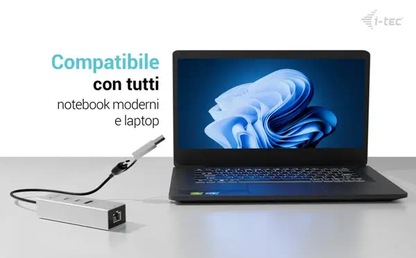 USB-C/USB-A Metal HUB 3 (2x USB-C, 1x USB-A) Port + 2.5GLAN - I-Tec - Switchs et Hubs - visuel 8