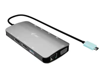 I-TEC USB-C Metal Nano 3x Display Docking Station 1x DP 1x HDMI 1x VGA 1x GLAN 1x USB-C Gen1 4x USB- comparaison