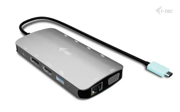 USB-C Metal Nano 3x Display (DP, HDMI and VGA) Docking Station + Power Delivery 100 W - I-Tec - Station d'accueil pour portable - visuel 2