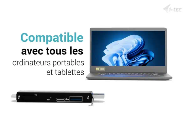 USB-C/USB-A Dongle SD, TF and 2x USB (1x USB-A, 1x USB-C) - I-Tec - Switchs et Hubs - visuel 6