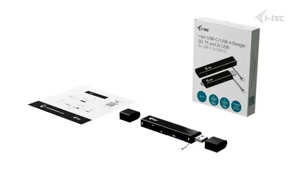 USB-C/USB-A Dongle SD, TF and 2x USB (1x USB-A, 1x USB-C) - I-Tec - Switchs et Hubs - visuel 4