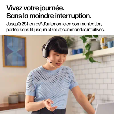 Micro-casque stéréo Bluetooth HP Poly Focus 625 Fold - Casque Micro - visuel 9