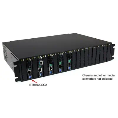 Convertisseur Ethernet Gigabit sur Fibre Optique MultiMode SC - 1000 Mb/s - 550m - StarTech - Accessoire Réseau - visuel 2