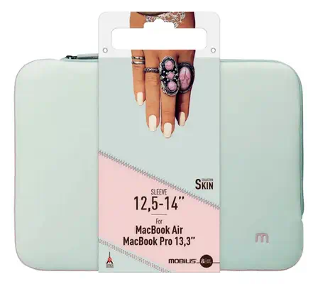Mobilis 049005 sacoche d'ordinateurs portables 35,6 cm (14") Housse Gris, Rose - Sacoche & Housse - visuel 1