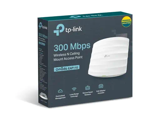 TP-Link EAP110 point d'accès réseaux locaux sans fil 300 Mbit/s Blanc Connexion Ethernet, supportant - Borne Wifi - visuel 5