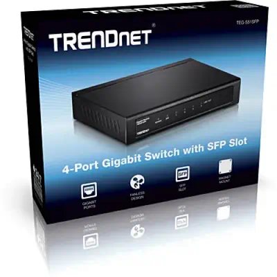 Trendnet TEG-S51SFP commutateur réseau Non-géré Gigabit Ethernet (10/100/1000) Noir - Accessoire Wifi - visuel 4