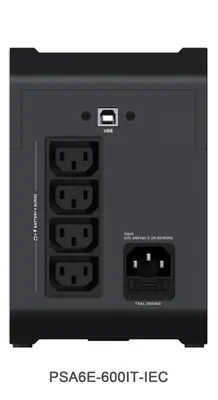 Vertiv PowerUPS 200 Essential PSA6E-600IT-IEC, 600 VA/315 W, AVR, batteries remplaçables par l’utili - Accessoire Onduleur - visuel 3