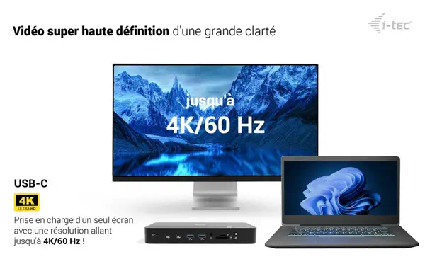Thunderbolt 5 Triple Display Docking Station, M.2 slot, 6x USB, 2.5GLAN + Power Delivery 140W - I-Tec - Station d'accueil pour portable - visuel 10