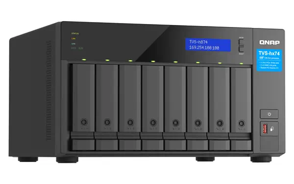 QNAP TVS-H874T-I7-32G serveur de stockage NAS Tower Intel® Core™ i7 32 Go DDR4 0 To QNAP QTS Noir - Serveur NAS - visuel 4