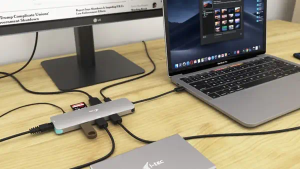 USB-C Metal Nano Docking Station 4K HDMI LAN with Power Delivery 100W + i-tec Universal Charger 100W - I-Tec - Switchs et Hubs - visuel 6