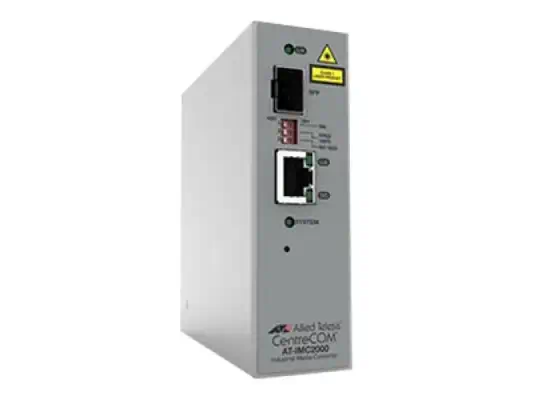 ALLIED TAA 10/100/1000T to 100X/1000X SFP Industrial Temp Gigabit Media Converter - Allied Telesis - Carte Réseau - visuel 1