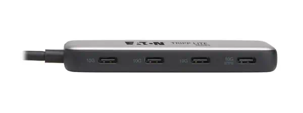 Tripp Lite U460-004-4C-G2C hub & concentrateur USB 3.2 Gen 2 (3.1 Gen 2) Type-C 10000 Mbit/s Gris - Carte Réseau - visuel 3