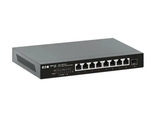 EATON 8-Port 2.5Gbps Desktop Gigabit Ethernet Unmanaged Switch with PoE+ Pass-Through 100W Metal Enc - Eaton - Carte Réseau - visuel 6