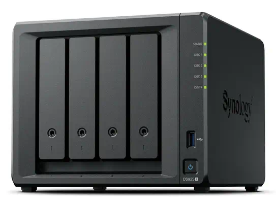Synology DiskStation DS925+ serveur de stockage NAS Ryzen Embedded V1500B 4 Go DDR4 0 To Noir - Serveur NAS - visuel 1