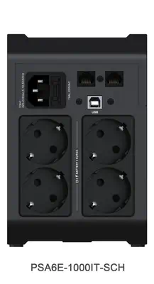 Vertiv PowerUPS 200 Essential PSA6E-1000IT-SCH, 1 000 VA/525 W, AVR, batteries remplaçables par l’ut - Onduleur - visuel 3