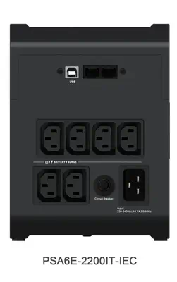 Vertiv PowerUPS 200 Essential PSA6E-2200IT-IEC, 2 200 VA/1 225 W, AVR, batteries remplaçables par l’ - Accessoire Onduleur - visuel 3