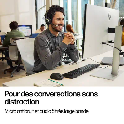 Micro-casque filaire USB monaural HP Poly Mission 615 (en vrac) - Casque Micro - visuel 5