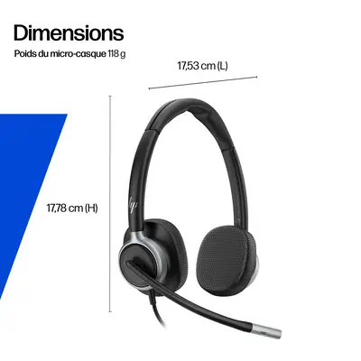 Garantie Micro-casque filaire USB monaural HP Poly Mission 615 (en vrac) - Perche de microphone rotative