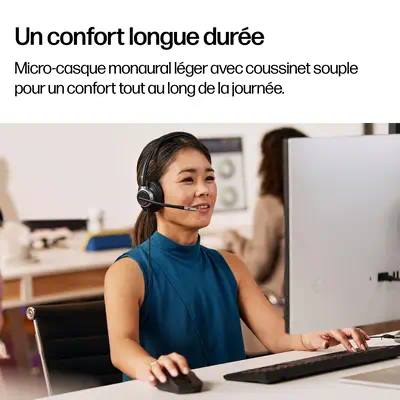 Micro-casque filaire USB monaural HP Poly Mission 815 (en vrac) - Casque Micro - visuel 8