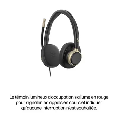 Micro-casque filaire USB binaural HP Poly Mission 825 (en vrac) - Casque Micro - visuel 9