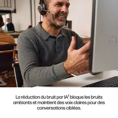 Micro-casque filaire USB binaural HP Poly Mission 825 (en vrac) - Casque Micro - visuel 10