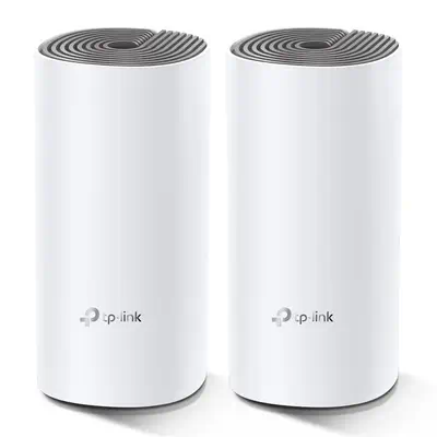 TP-Link Deco E4 (2-pack) Bi-bande (2,4 GHz / 5 GHz) Wi-Fi 5 (802.11ac) Blanc, Gris Interne - Routeur - visuel 1