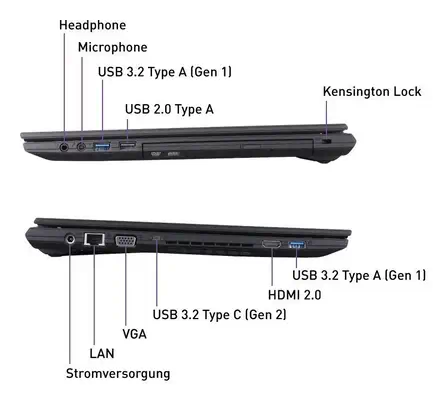 TERRA FR1220006 laptop Intel® Core™ i3 i3-1315U 39,6 cm (15.6") Full HD 8 Go DDR5-SDRAM 500 Go Noir - PC Portable - visuel 6