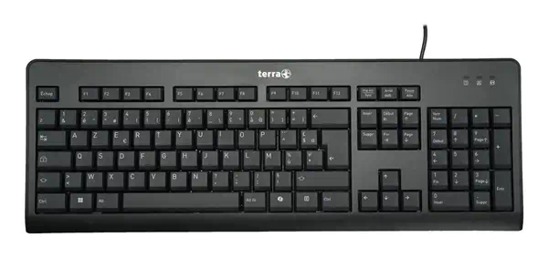 TERRA 1500 clavier Souris incluse Bureau USB QWERTZ Français Noir - Clavier - visuel 1