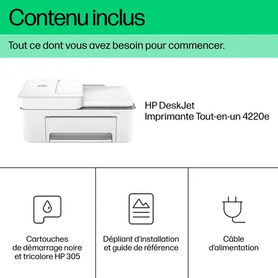 DeskJet 4220e Sans fil All-in-One Couleur Imprimante, Instant Ink; copieur, scanner - HP - Impression - visuel 5