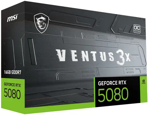 GeForce RTX5080 16G VENTUS 3X OC - MSI - Carte graphique - visuel 2