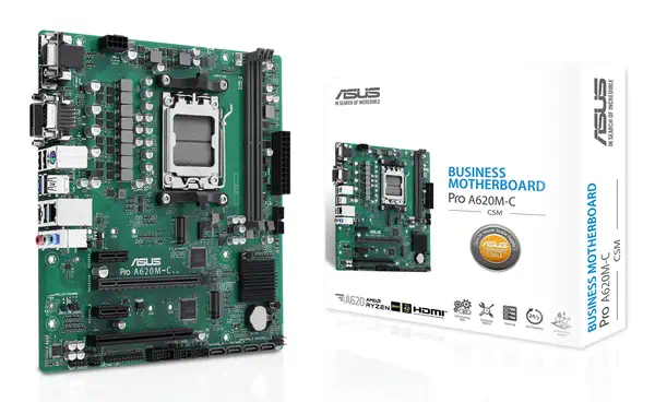 ASUS PRO A620M-C-CSM AMD A620 Emplacement AM5 micro ATX - Asus - Carte mère - visuel 1