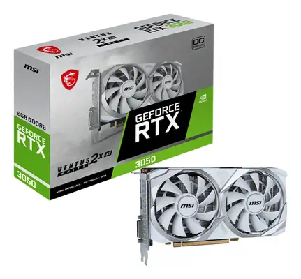 RTX 3050 VENTUS 2X XS WHITE 8G OC - MSI - Carte graphique - visuel 2