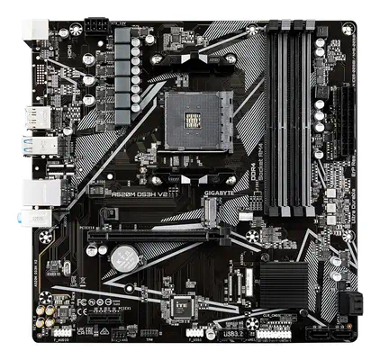 Carte mère A520M DS3H V2 - Prend en charge les processeurs AMD Ryzen série 5000 AM4, jusqu'à 4733 MH - Gigabyte - visuel 4