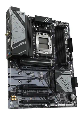 B650 EAGLE AX Carte mère - AMD Ryzen série 9000, VRM 12+2+2 phases, jusqu'à 7600 MHz DDR5 (OC), 1xPC - Gigabyte - visuel 3