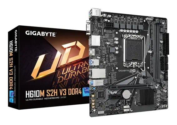 H610M S2H V3 DDR4 Carte mère - Compatible avec processeurs Intel Core 14th CPUs, 4+1+1 Hybrid Digita - Gigabyte - visuel 1