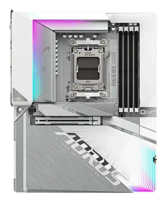 B650E AORUS STEALTH ICE Carte mère - AMD Ryzen série 9000, VRM 12+2+2 phases, jusqu'à 8000 MHz DDR5  - Gigabyte - visuel 2