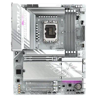 B860 AORUS ELITE WIFI7 ICE Carte mère - Processeurs Intel Core Ultra, VRM 14+1+2+1 phases, jusqu'à 9 - Gigabyte - visuel 2