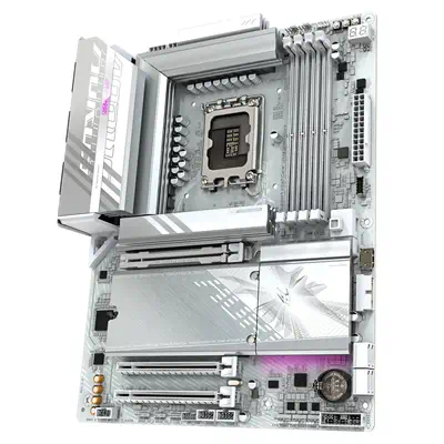 B860 AORUS ELITE WIFI7 ICE Carte mère - Processeurs Intel Core Ultra, VRM 14+1+2+1 phases, jusqu'à 9 - Gigabyte - visuel 4